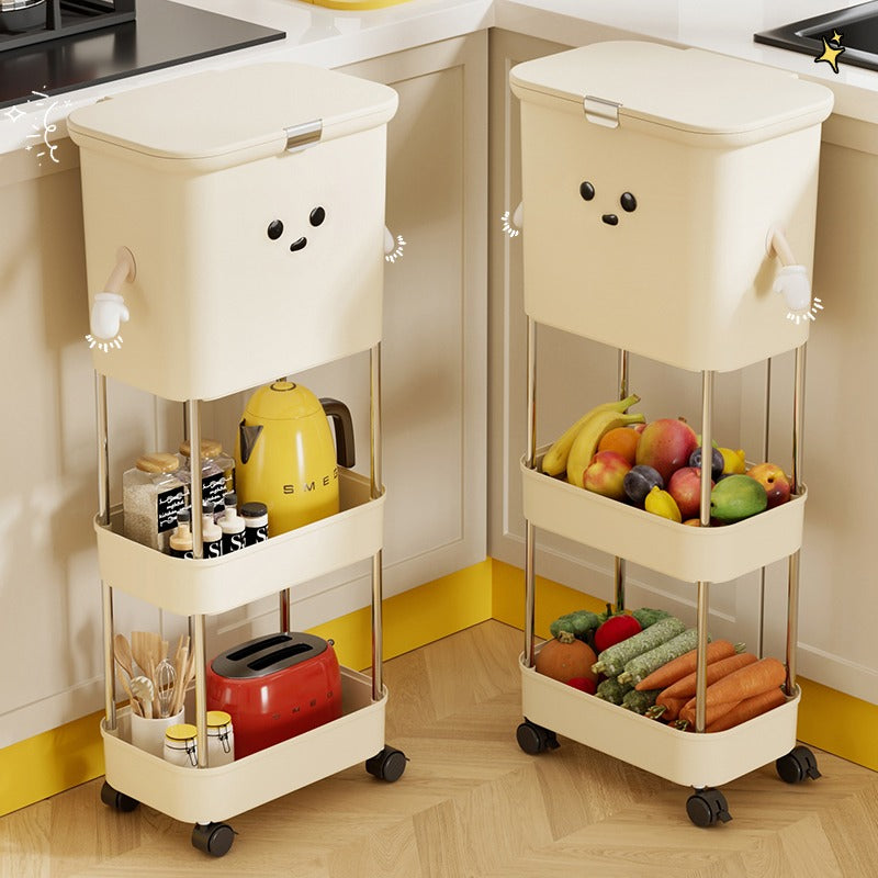 Rice bucket + storage rack