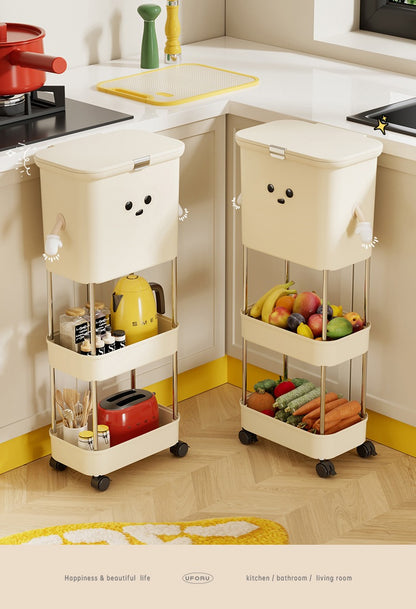 Rice bucket + storage rack