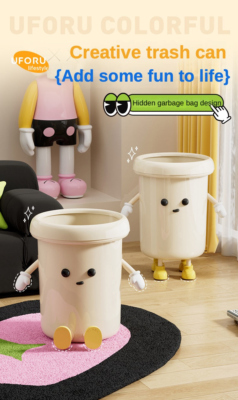 Cartoon trash can