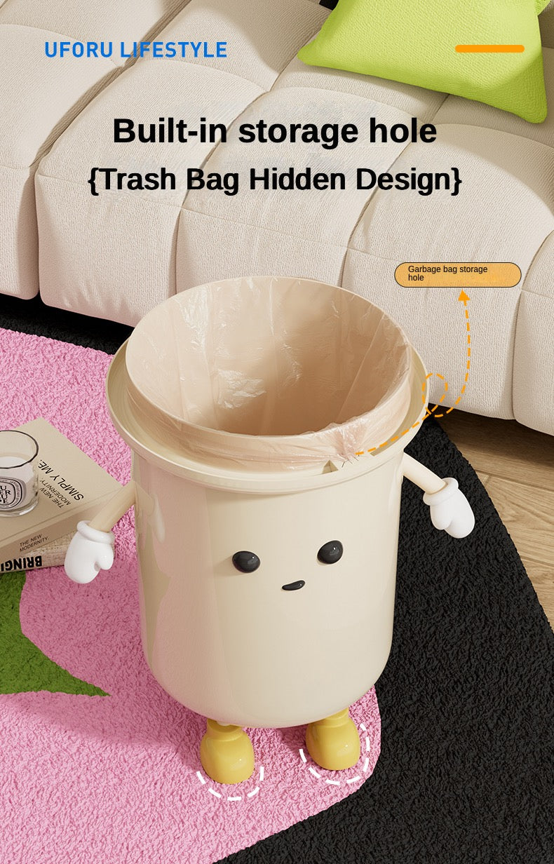 Cartoon trash can