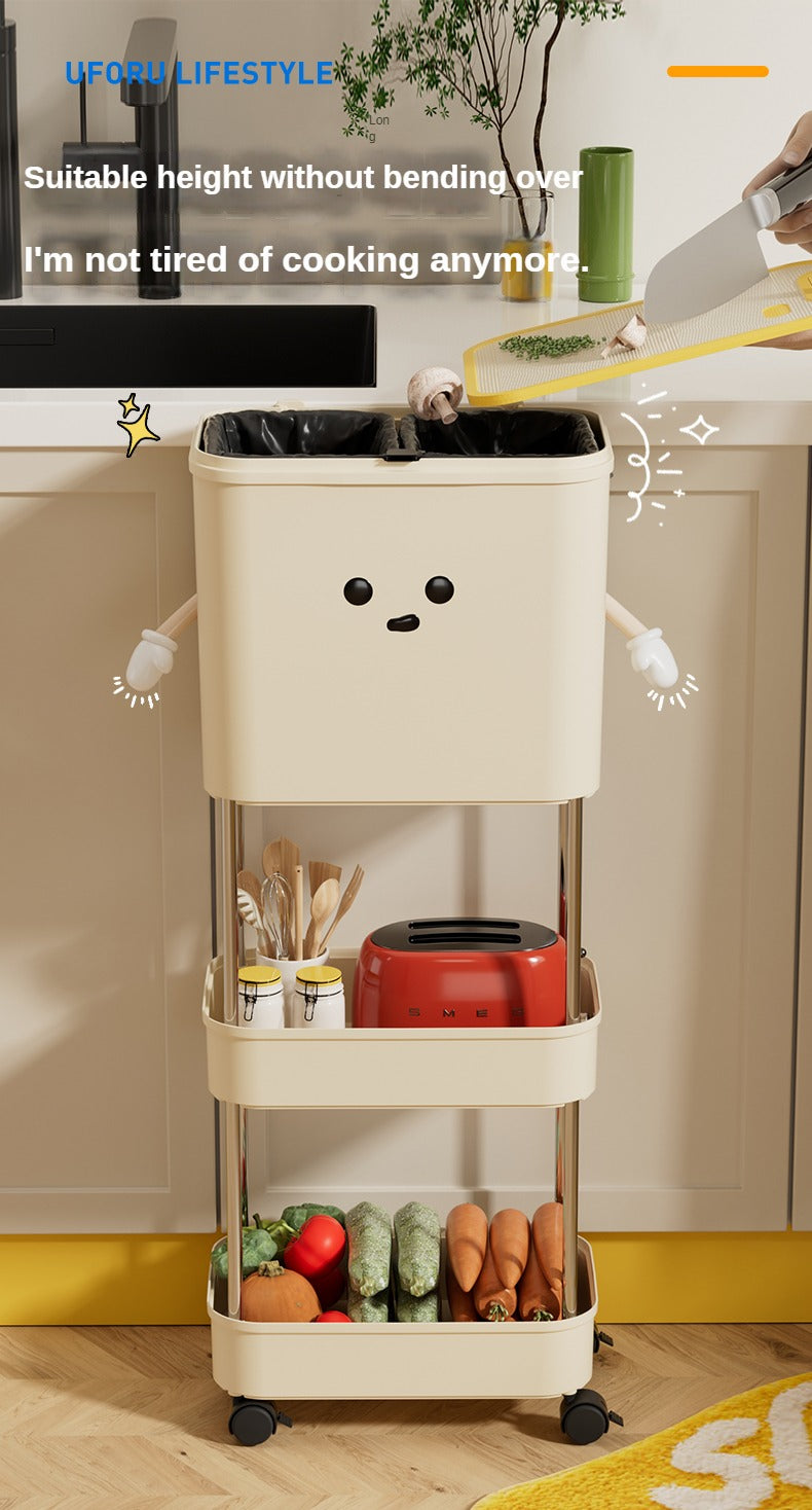 Trash can storage rack