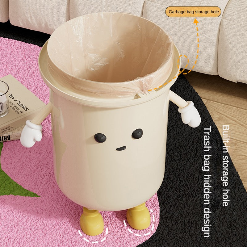 Cartoon trash can